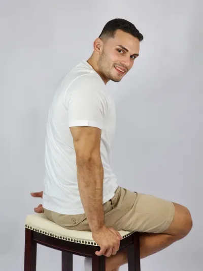 Camiseta American Eagle para caballero color blanco