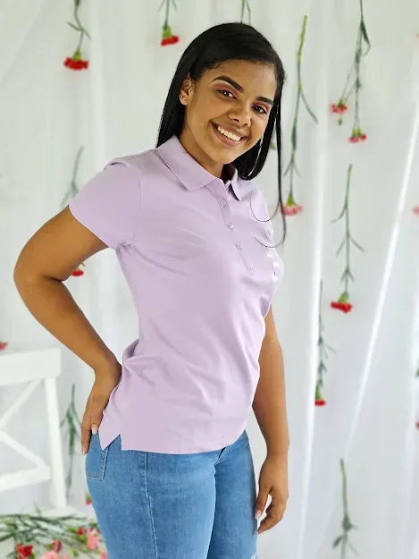 Camisetas Tommy Hilfiger para dama color lila