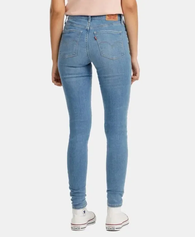 Jeans Levi´s HIGH-RISE SUPER  SKINNY 720-0292 para dama color celeste