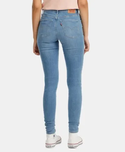 Jeans Levi´s HIGH-RISE SUPER  SKINNY 720-0292 para dama color celeste