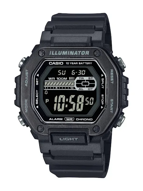 Reloj Casio para caballero MWD-110HB-1BVDF  COLOR NEGRO
