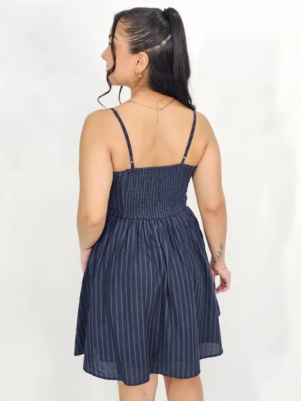 Vestido diseño a rayas para dama