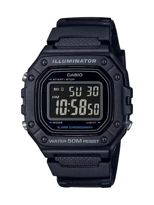 Reloj Casio para caballero W-218H-1BVDF COLOR NEGRO