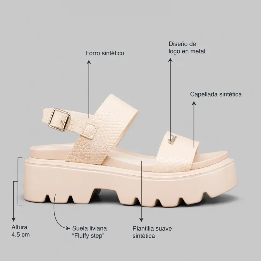 Sandalias coral Dama MAGGIE 4 CREAM