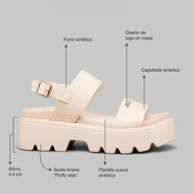 Sandalias coral Dama MAGGIE 4 CREAM