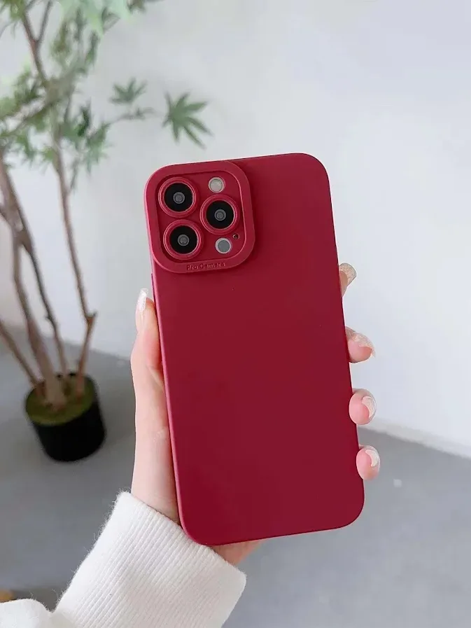 Funda para celular color vino
