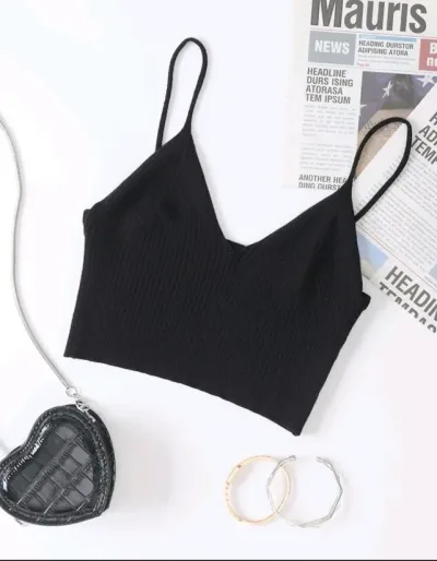 Crop top para dama color negro