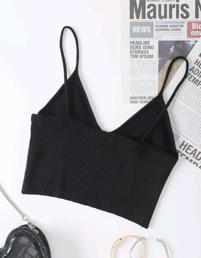 Crop top para dama color negro