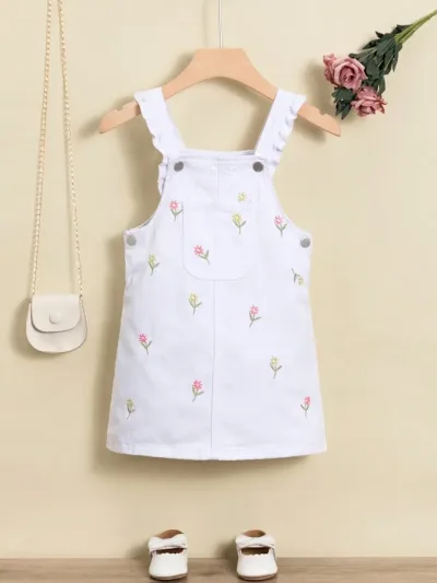 Vestido para niña color blanco