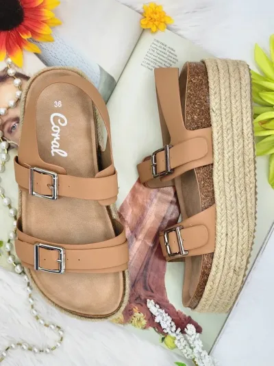 Sandalias Coral para dama color blanco DASSIA TAN