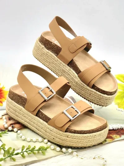 Sandalias Coral para dama color blanco DASSIA TAN