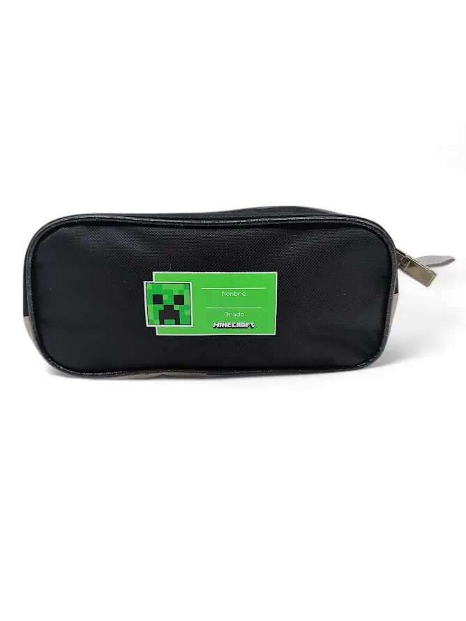Cartuchera de Minecraft color Negro