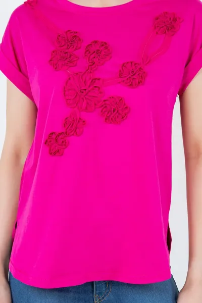 Blusa taba para dama color fucsia TA129