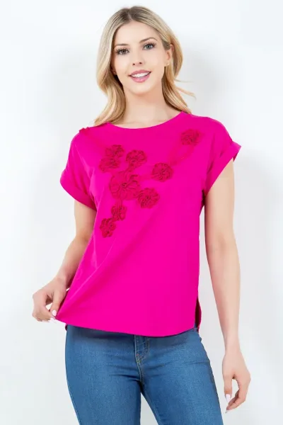 Blusa taba para dama color fucsia TA129