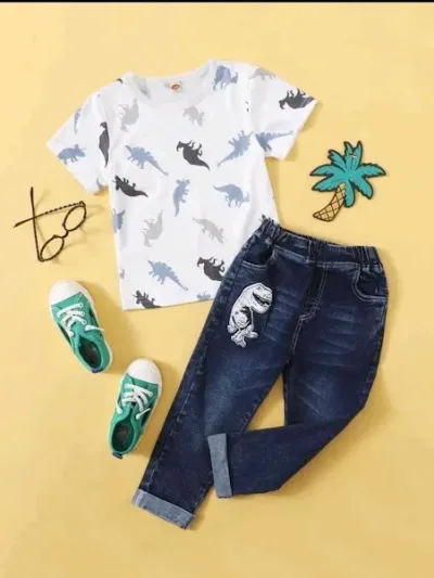 Conjunto para niño diseño dinosaurio