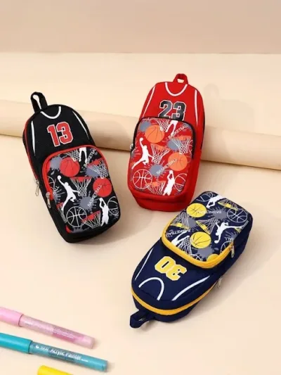 Cartuchera con diseño de Basketball color al azar