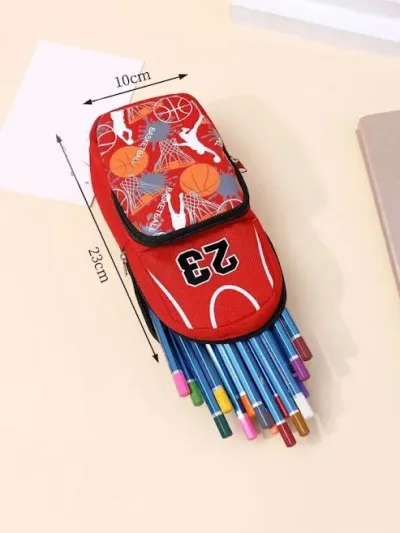 Cartuchera con diseño de Basketball color al azar