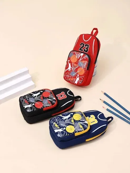 Cartuchera con diseño de Basketball color al azar