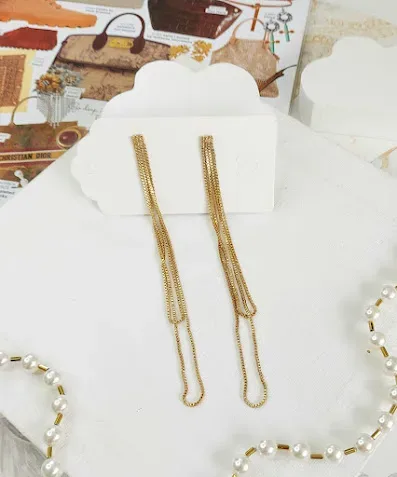 Aretes para dama de fantasía con forma de cadena