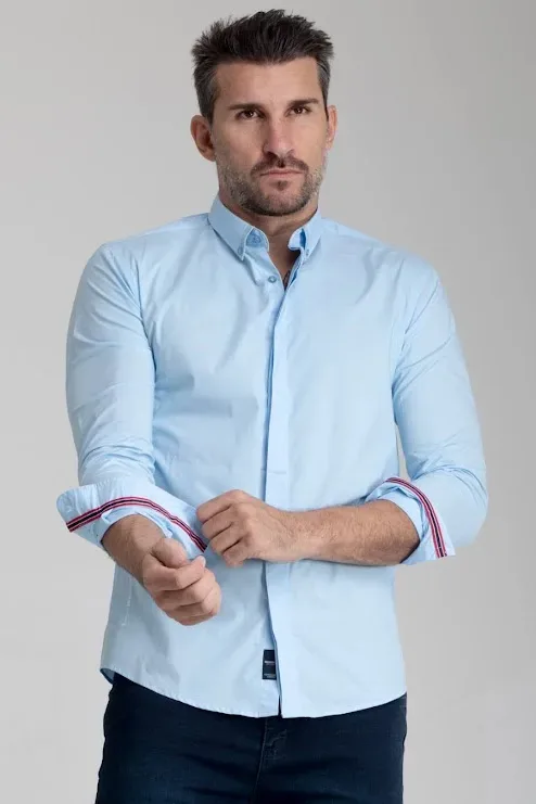 Camisa Hummer para caballero color celeste