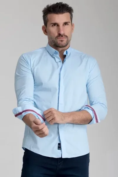 Camisa Hummer para caballero color celeste