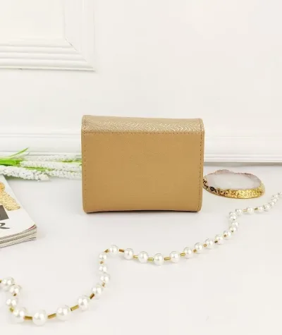 Cartera para dama color beige oscuro