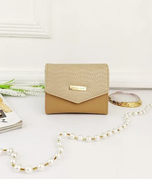 Cartera para dama color beige oscuro