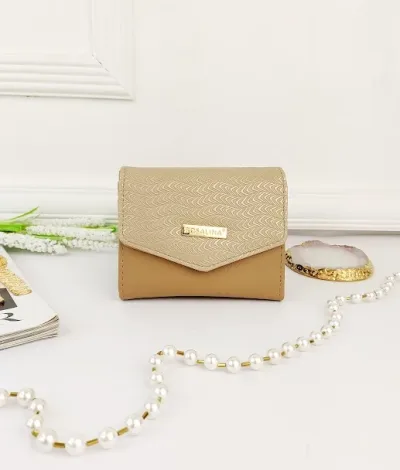 Cartera para dama color beige oscuro