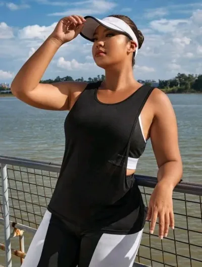 Blusa deportiva para dama color negro