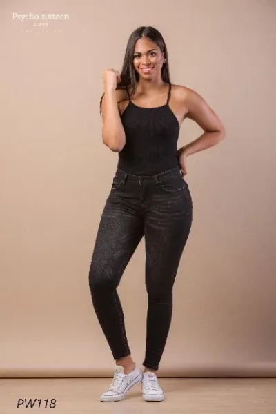 Pantalón Psycho Sixteen Skinny PW118 para dama color gris