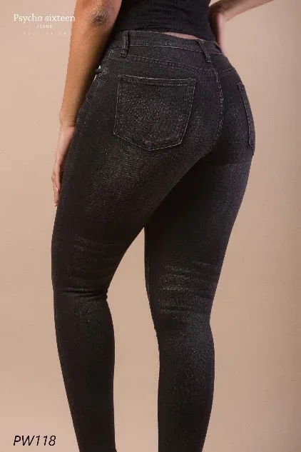 Pantalón Psycho Sixteen Skinny PW118 para dama color gris