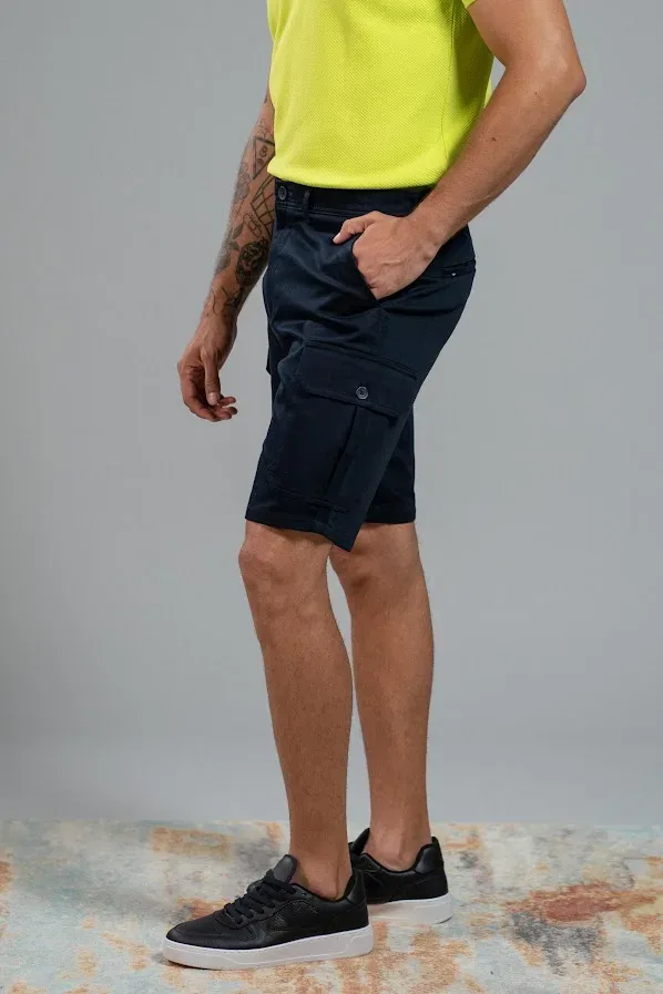 Bermuda cargo Estivaneli para caballero color azul