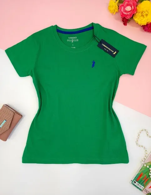 Camiseta Polo cambrige para dama color verde