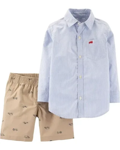 Conjunto Carter´s para niño color azul y beige