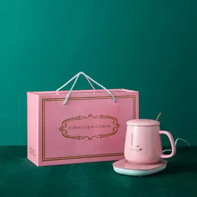 Juego de tasa de cerámica con calentador eléctrico