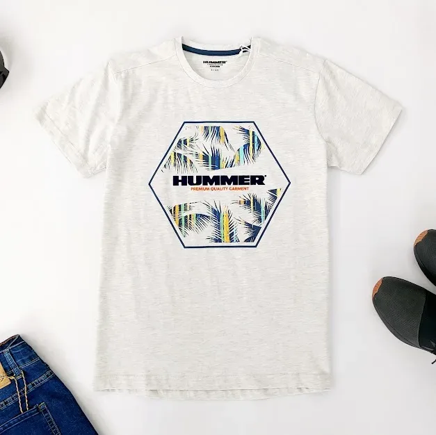 Camiseta Hummer para caballero grisáceo