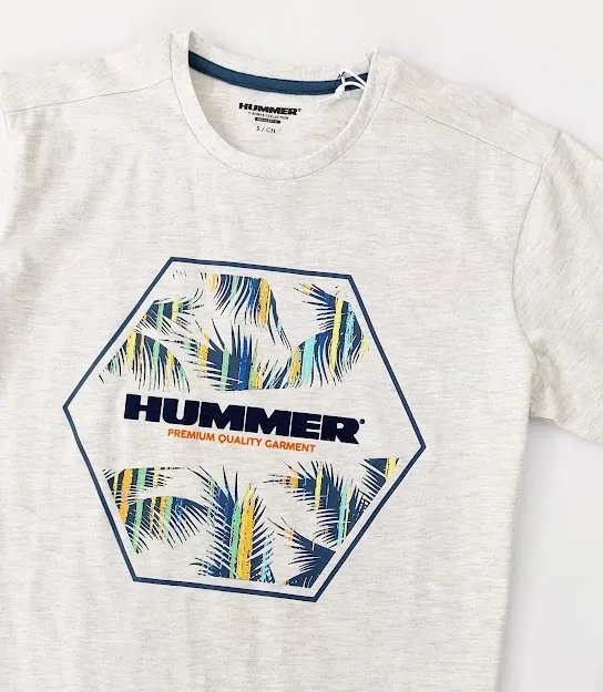 Camiseta Hummer para caballero grisáceo