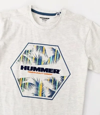 Camiseta Hummer para caballero grisáceo
