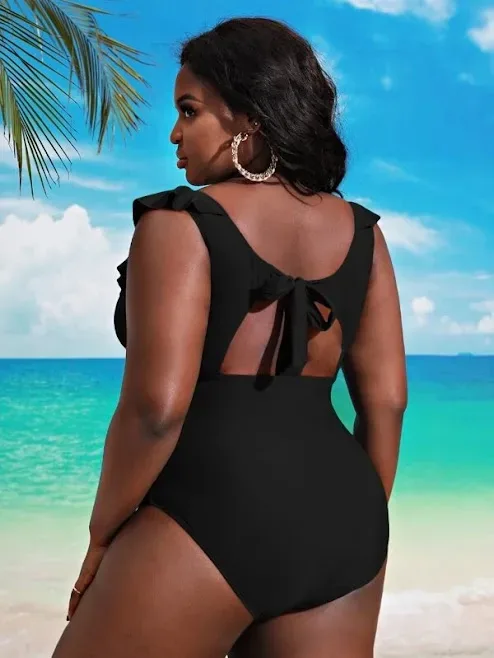 Vestido de baño para dama color negro una pieza