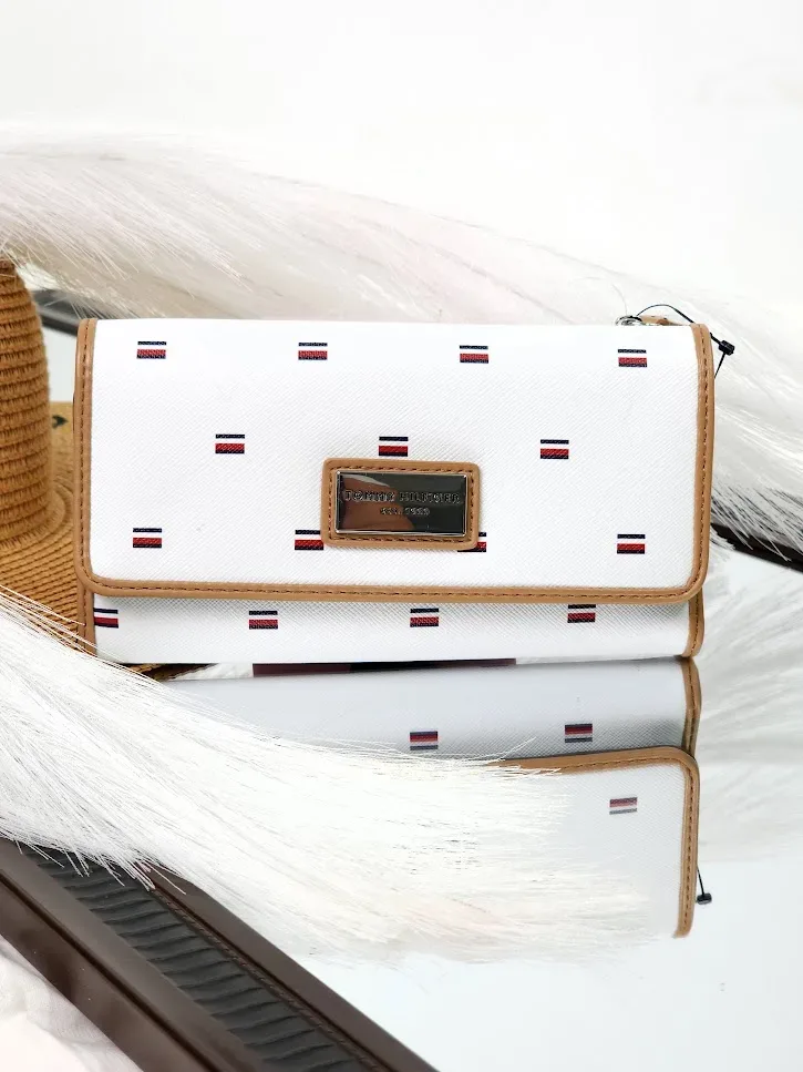 Cartera Tommy Hilfiger para dama color blanco