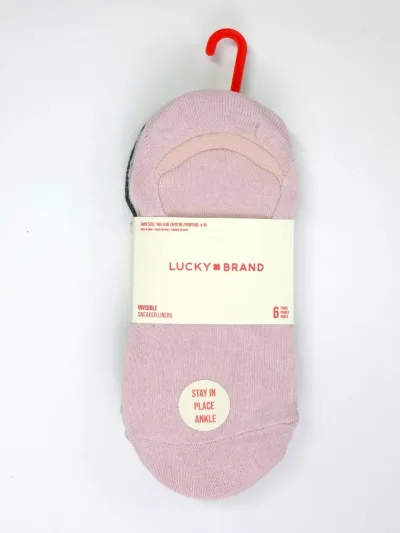 Set 6 pares de medias Lucky Brand para Dama multicolor.