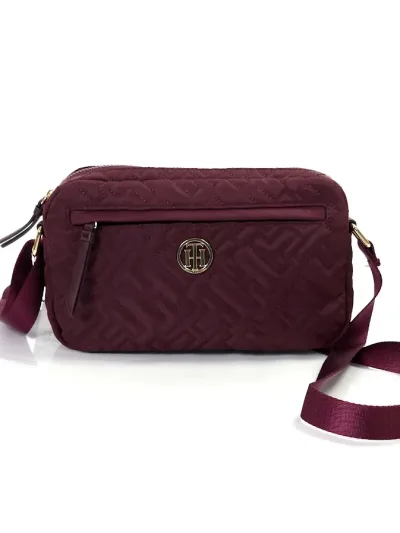 Bolso Tommy Hilfiger para dama color vino oscuro
