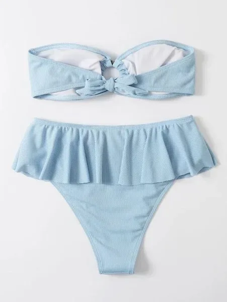 Vestido de baño para dama color celeste
