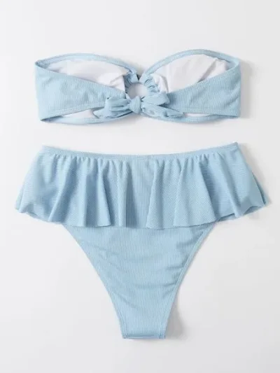Vestido de baño para dama color celeste