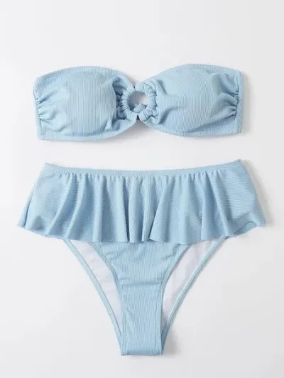 Vestido de baño para dama color celeste