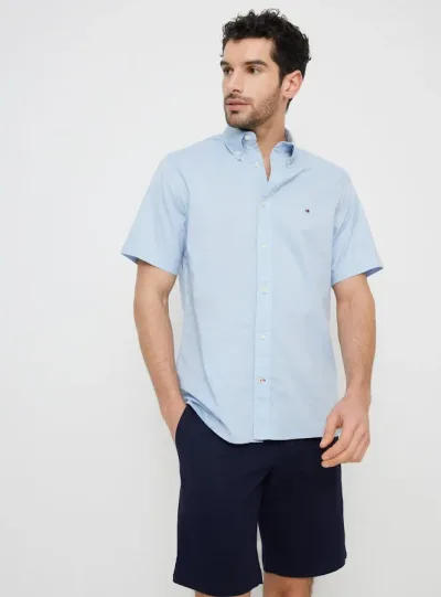 Camisa Tommy Hilfiger para caballero color celeste
