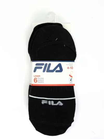 Set 6 pares de medias Fila para caballero color negro