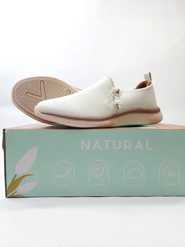 zapatos Natural COLLINS WHITE/SAND para Dama