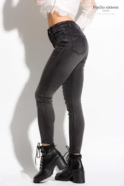 Jeans para dama Psycho Sixteen super skinny PW7018 color negro