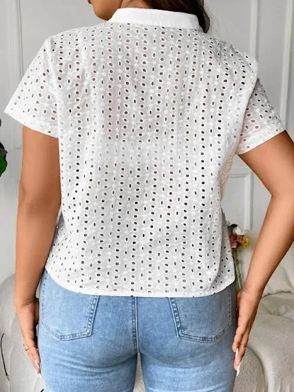 Blusa color blanca para dama.